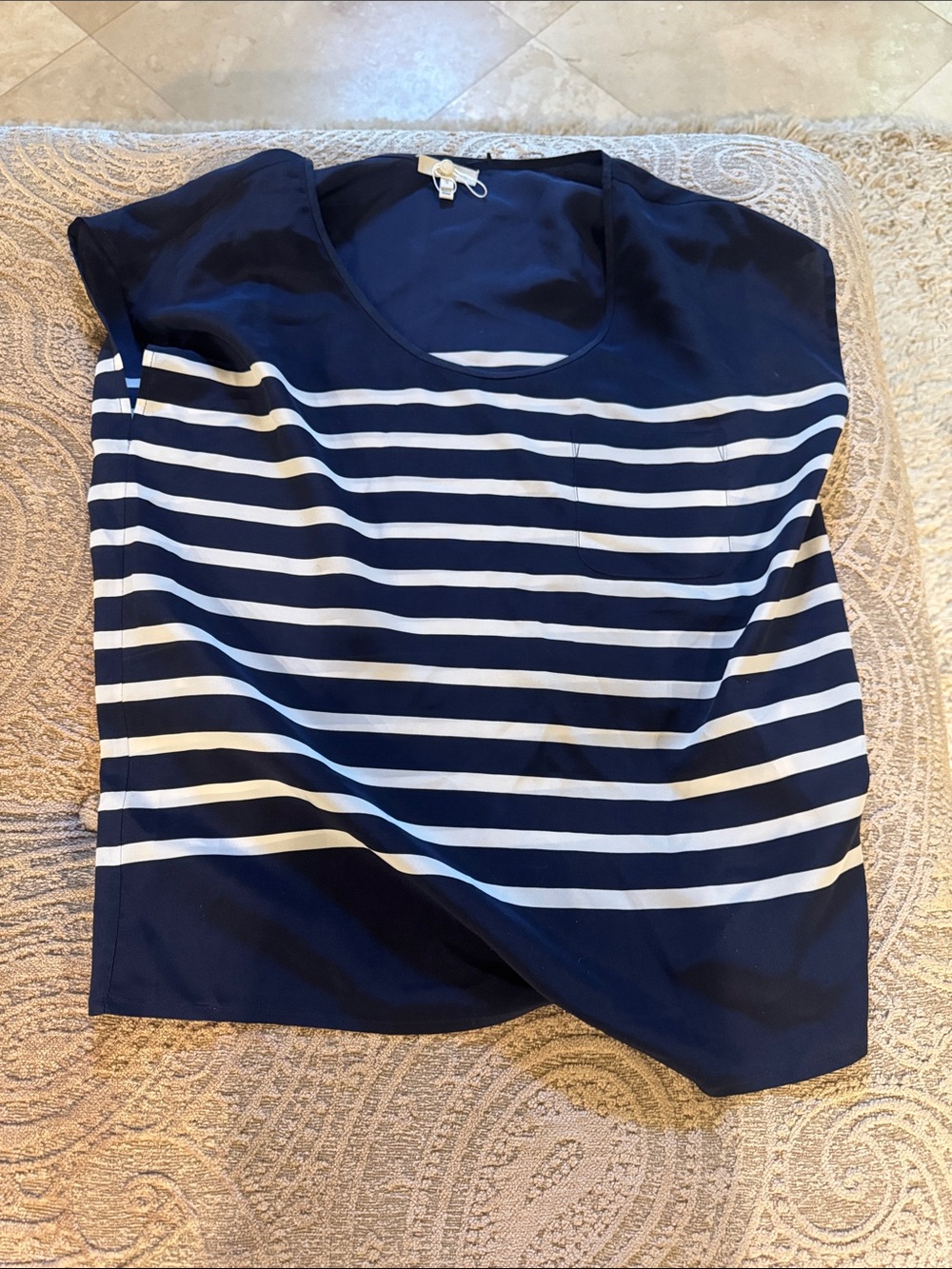 Joie Navy and White Striped Short-Sleeve Kids Tee